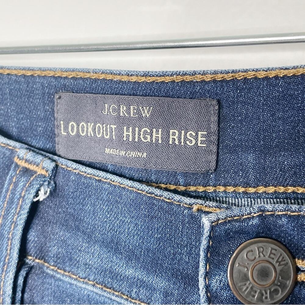 J.Crew Lookout High Rise Stretchy Skinny Jeans Dark Wash Size 27 - Picture 5 of 10